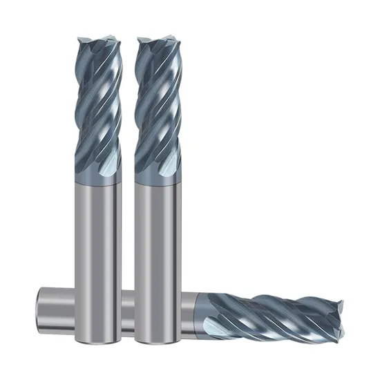 Premium 4-Flute Straight Shank Flat End Mill for Precision Cutting